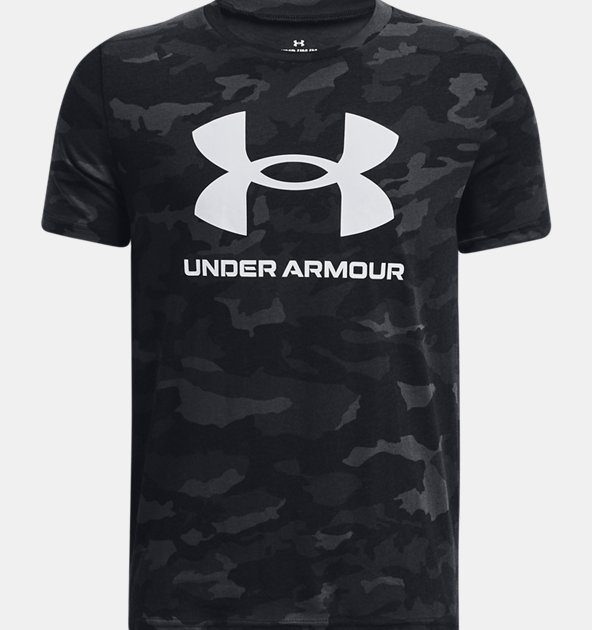 Under Armour Boys' UA Sportstyle Logo Printed Short Sleeve